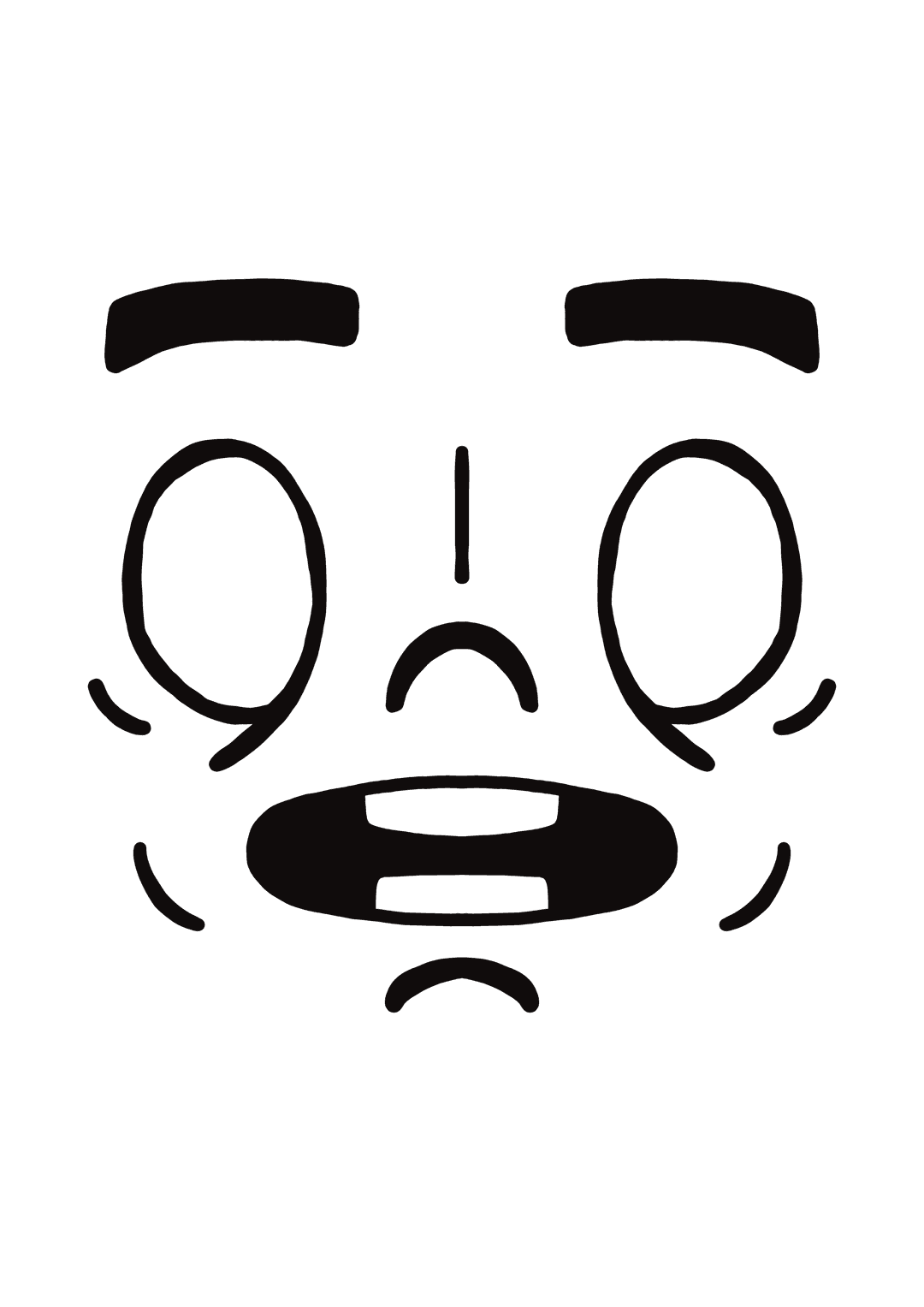 Somber face portrait